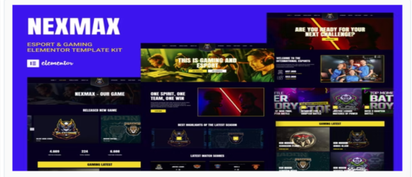 Nexmax – Esports & Gaming Elementor Template Kit