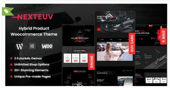 NextEuv - Single Product Shop, EV WordPress Theme