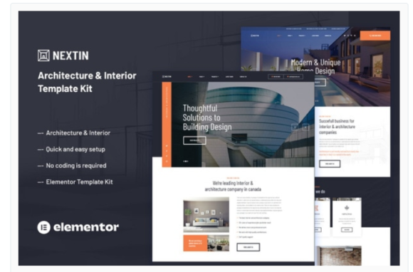 Nextin - Architecture & Interior Elementor Template Kit