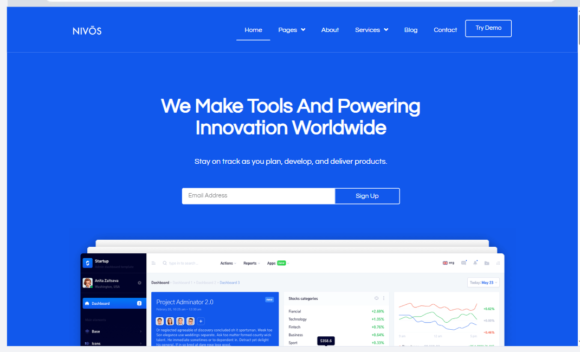 Nivos Software Company Elementor Template Kit