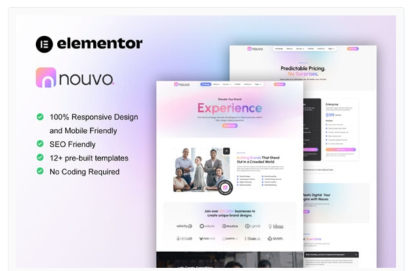 Nouvo - Digital Marketing Agency Elementor Pro Template Kit
