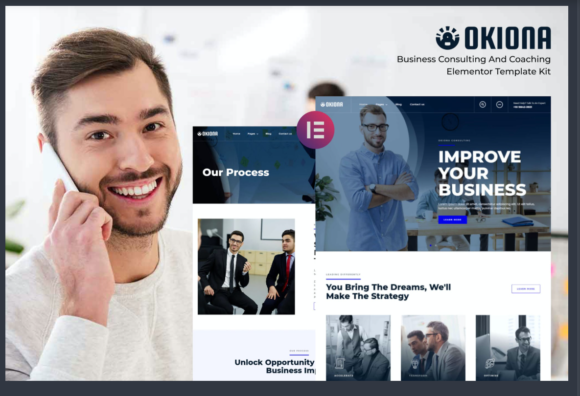Okiona - Business Coaching & Consulting Elementor Template Kit