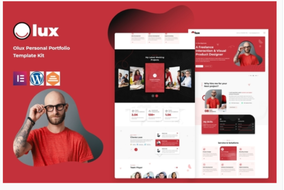 Olux – Creative Personal CV & Resume Portfolio Template Kit