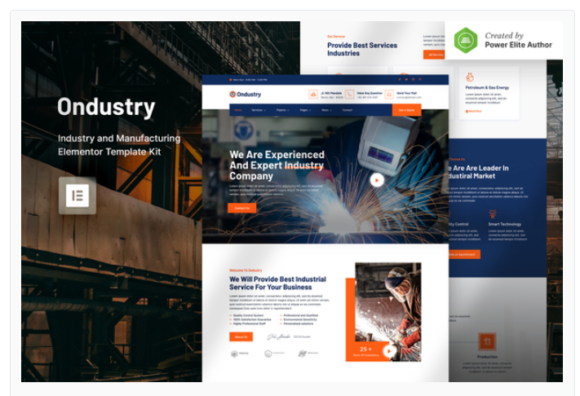 Ondustry – Industry & Manufacturing Elementor Template Kit