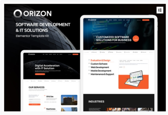 Orizon - Software Development & IT Solutions Elementor Template Kit