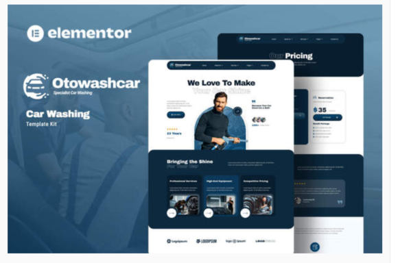 Otowashcar - Car Washing Elementor Template Kit