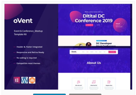 Ovent - Event Conference & Meetup Elementor Template Kit