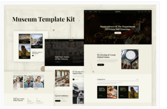 Ozeum - Modern Art Gallery & Museum Elementor Template Kit