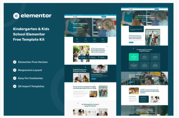 Parees - Kindergarten & Kids School Elementor Template Kit