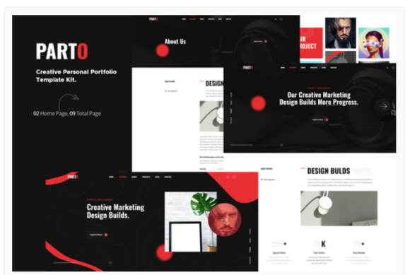 Parto – Creative Personal Portfolio Elementor Template Kit