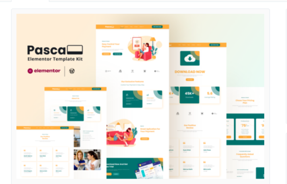 Pascal - Payment App Business Elementor Pro Template Kit