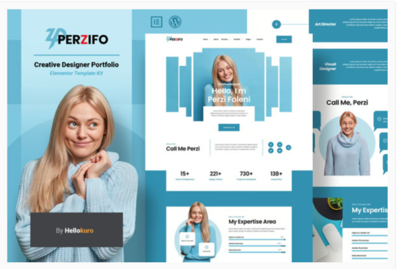 Perzifo - Creative Designer Portfolio Elementor Template Kit