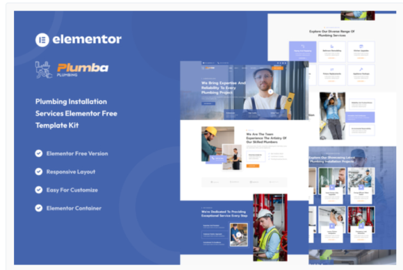 Plumba - Plumbing Installation Service Elementor Template Kit