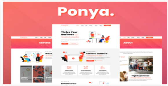 Ponya - Social Media Agency Template Kit