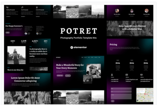 Potret - Photography Portfolio Elementor Template Kit