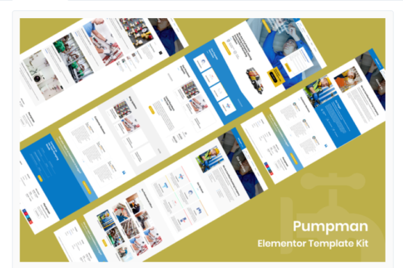 Pumpman - Plumbing Service Elementor Template Kit