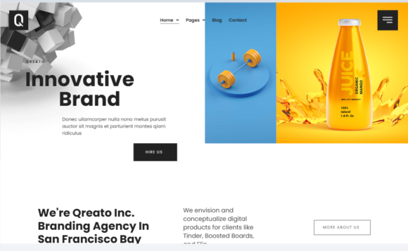 Qreato Modern Branding & Creative Agency Elementor Template Kit