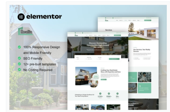Realea - Real Estate & Property Elementor Pro Template Kit