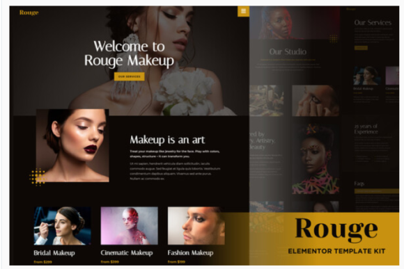 Rouge - Makeup & Beauty Elementor Template Kit