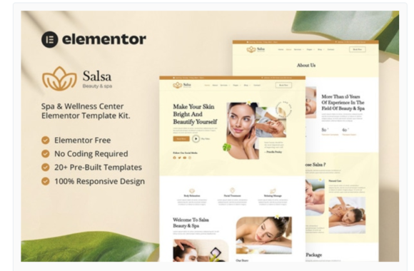 Salsa - Beauty & Spa Elementor Template Kit