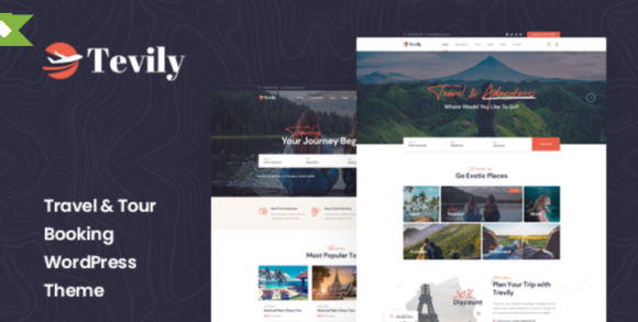 Tevily travel tour booking wordpress theme