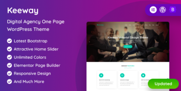 The agency creative one page agency wp theme