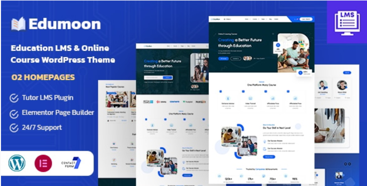 Edumoon education lms wordpress theme