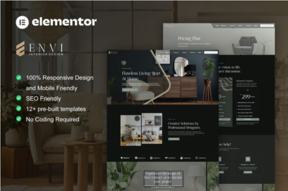 Envi interior design architecture elementor templete