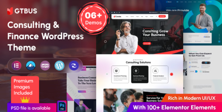 Gtbus consulting finance wordpress theme
