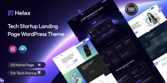 Helax tech startup wordpress theme