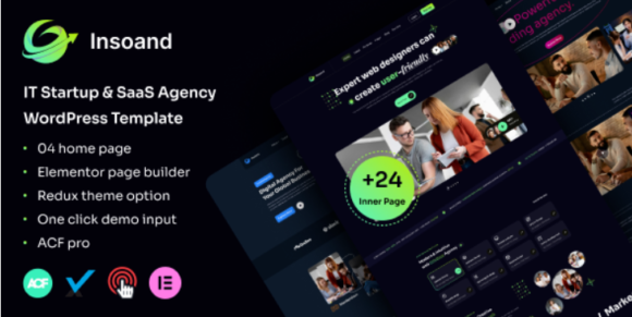 Insoand it startup saas agency wordpress theme
