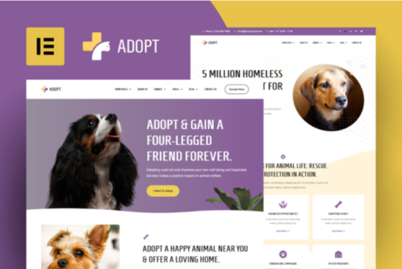 Adopt - Adoption Service & Charity Elementor Pro Template Kit