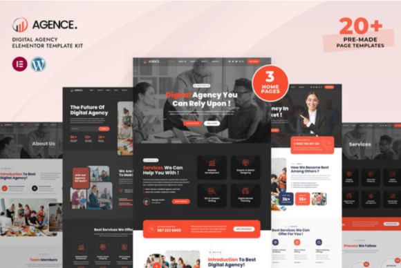Agence - Digital Agency Elementor Pro Template Kit