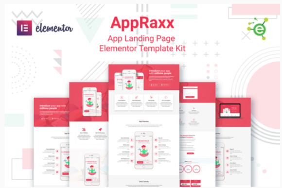 AppRaxx - App Landing Page Elementor Template Kit