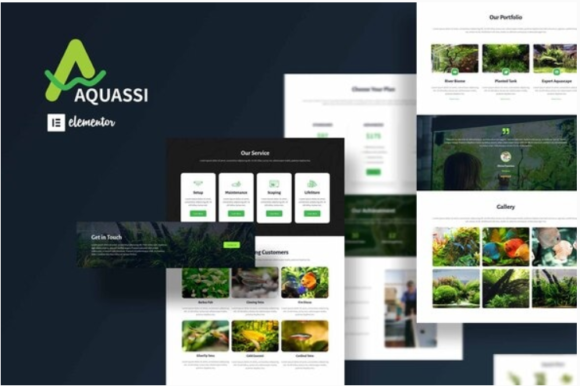 Aquassi - Aquascape Shop Elementor Template Kit