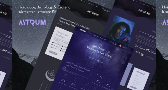 Astrum – Horoscope Astrology & Esoteric Magic Elementor Template Kit