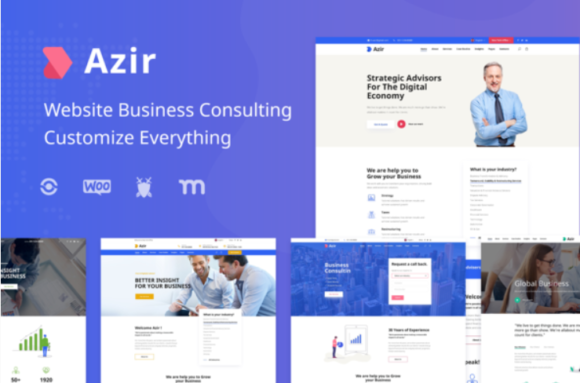 Azir - Finance Consulting Elementor Template Kit