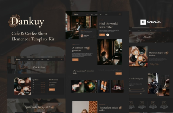Dankuy - Cafe & Coffee Shop Elementor Template Kit