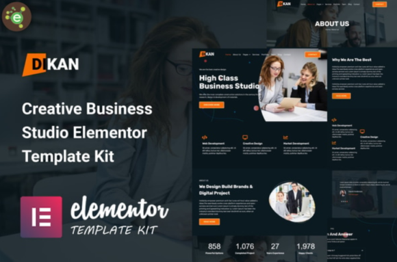 Dikan - Creative Business Studio Elementor Template Kit