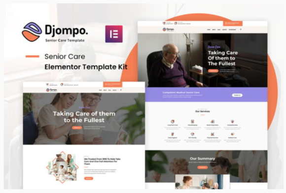 Djompo Kit - Senior Care Elementor Template Kit