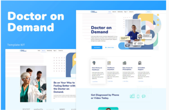 Doctor on Demand – Online Consultations Elementor Template Kit