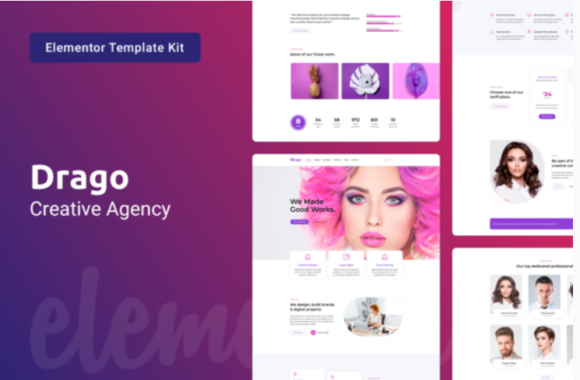 Drago - Creative Digital Agency Elementor Template Kit