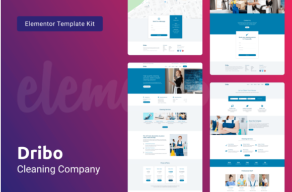 Dribo - Cleaning Company Template Kit for Elementor