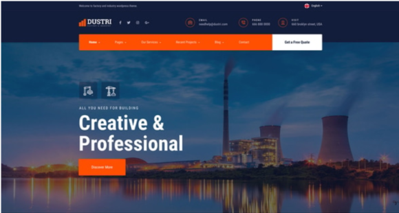 Dustri - Factory & Industrial Elementor Template Kit