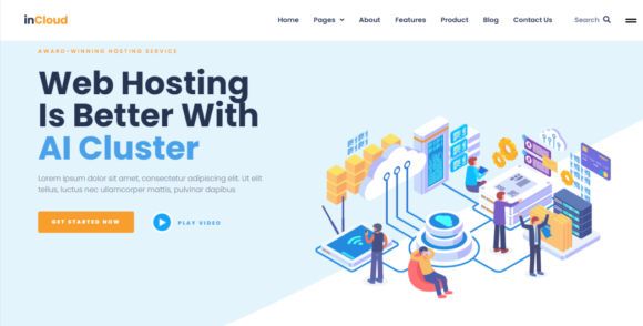 InCloud Web Hosting Elementor Template Kit