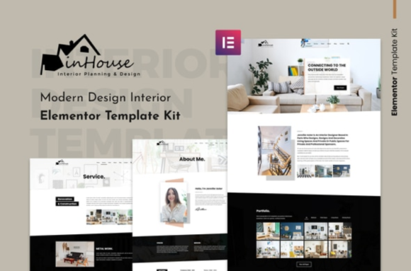 Inhouse - Modern Design Interior Elementor Template Kit