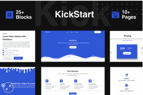 KickStart – Creative Digital Business Elementor Template Kit