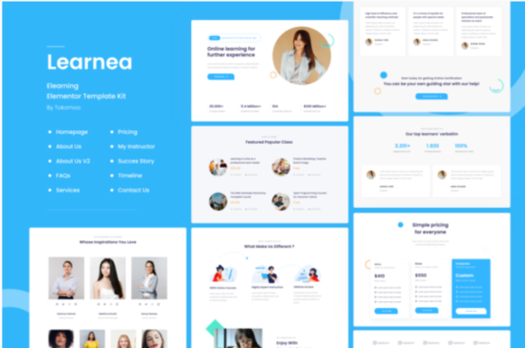 Learnera - e-Learning, School & University Elementor Template Kit