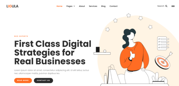 Ligula Online Marketing & SEO Agency Elementor Template Kit