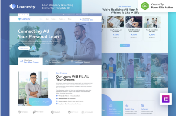 Loanesty – Loan Company & Banking Elementor Template Kit